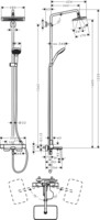 Душевая система Hansgrohe Croma E 280 1jet Showerpipe 27687000-1