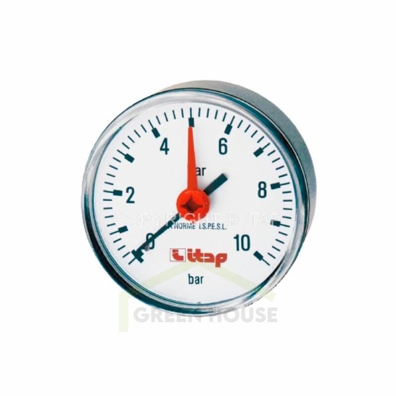 Манометр Itap осевое подключение 0-10 bar ДУ8 483B014