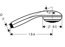 Душевая лейка Hansgrohe Crometta 85 1jet 28585000-1