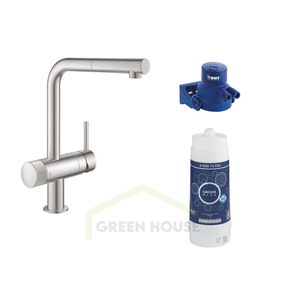 Набор Grohe Blue Pure Minta: смеситель 31721DC0 + 64508001 + 40404001 119707