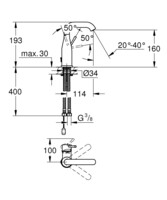 Смеситель для умывальника Grohe Essence New 23480001-1