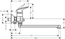 Смеситель для ванны и душа Hansgrohe Logis 71402000-1