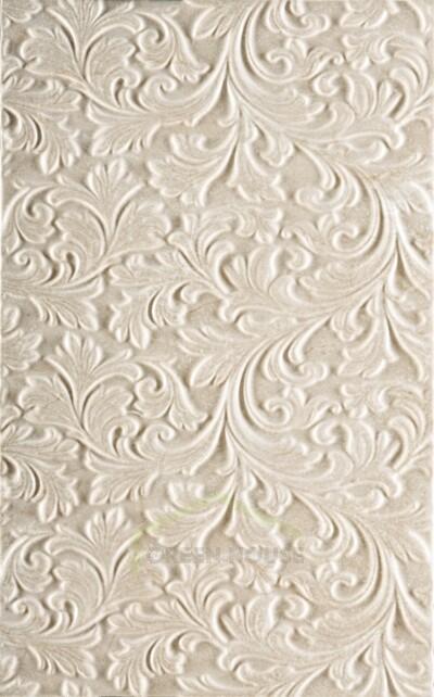 Декор Vitra Fresco 25X40 кремовый цветочный матовая (1BM2ZVTI2S), м2 K085490