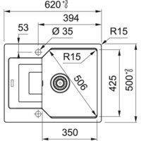 Мойка из искусственного камня Franke UBG 611-62 белый 114.0595.320-1
