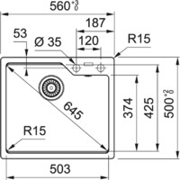 Мойка из искусственного камня Franke UBG 610-56 графит 114.0595.376-1